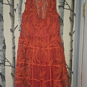 Yoana Baraschi Vibrant Orange Backless Dress